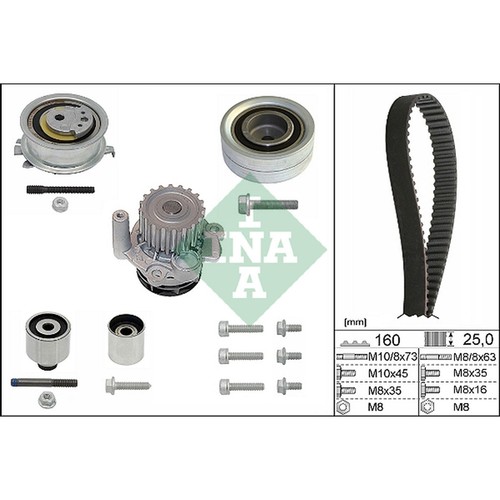 Timing belt water pump kit - pump,