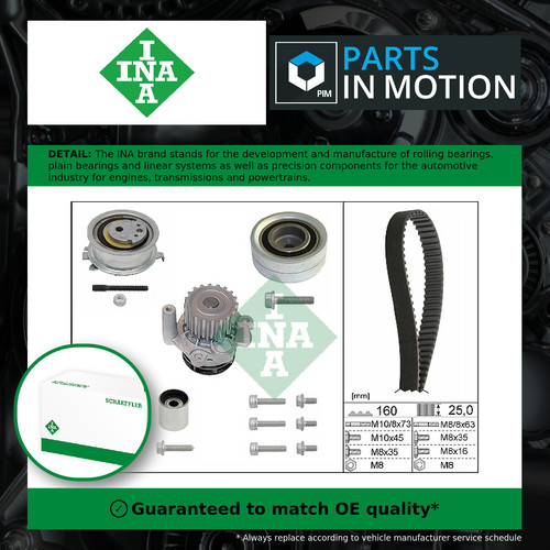 Timing belt water - &, pump